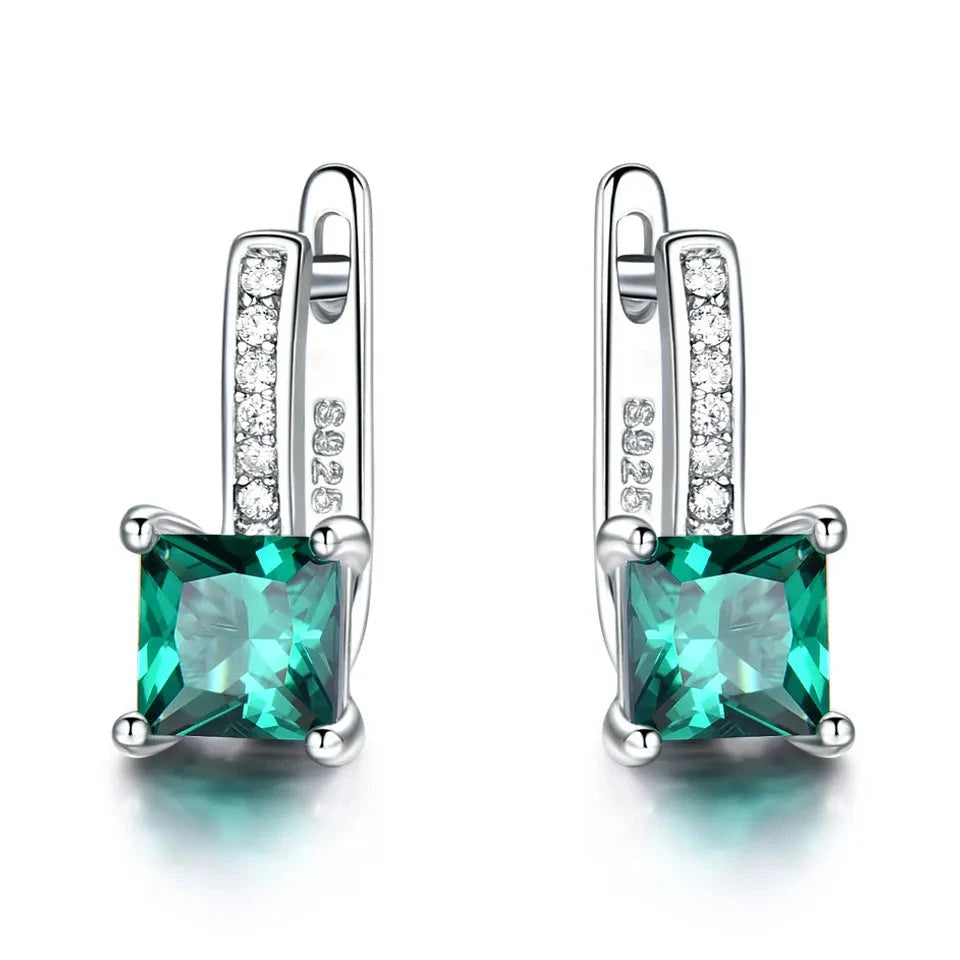 Emerald & Topaz Earrings