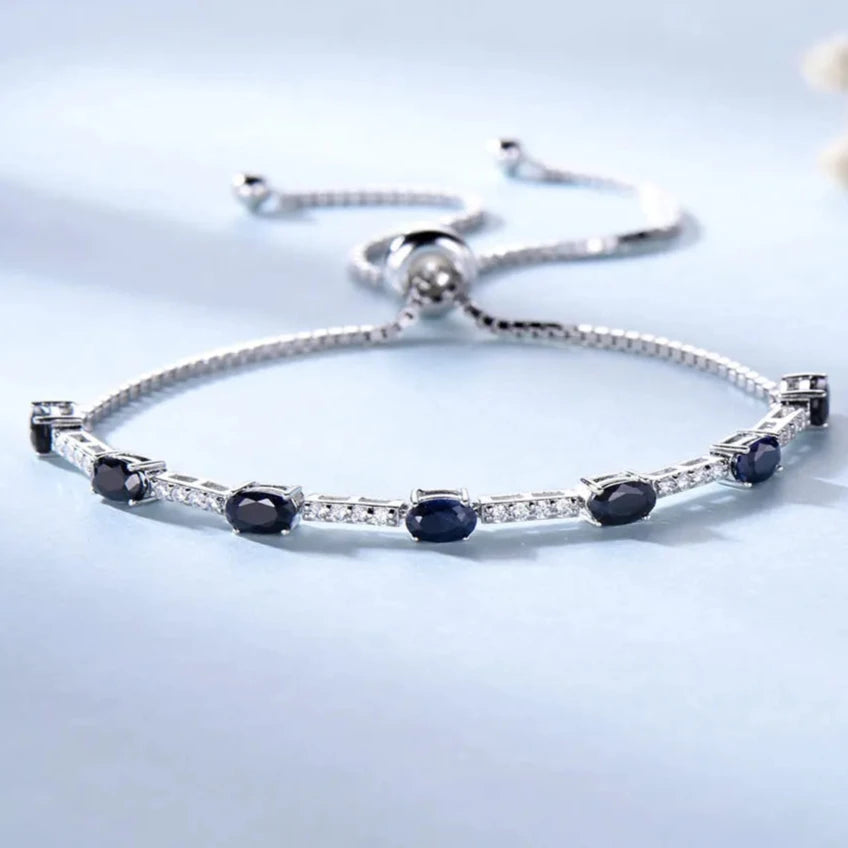 2.45 Carats Natural Black Spinel Bracelet