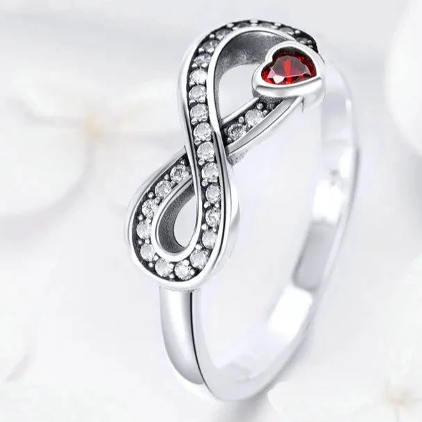 Infinity Love Forever Heart Ring