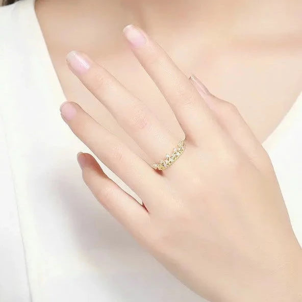 Princess Crown Gold Color Ring