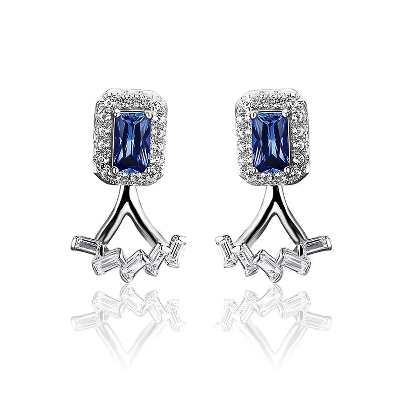 Blue Sapphire Stud Earrings