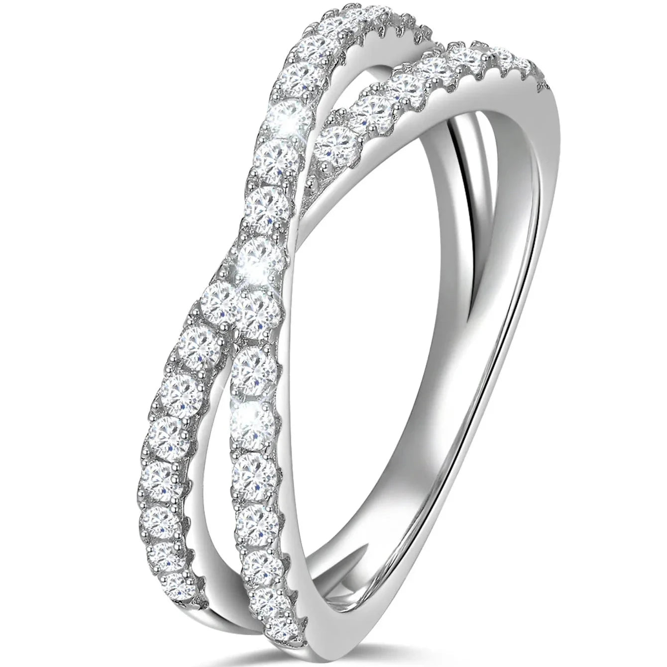 Moissanite Cross Ring