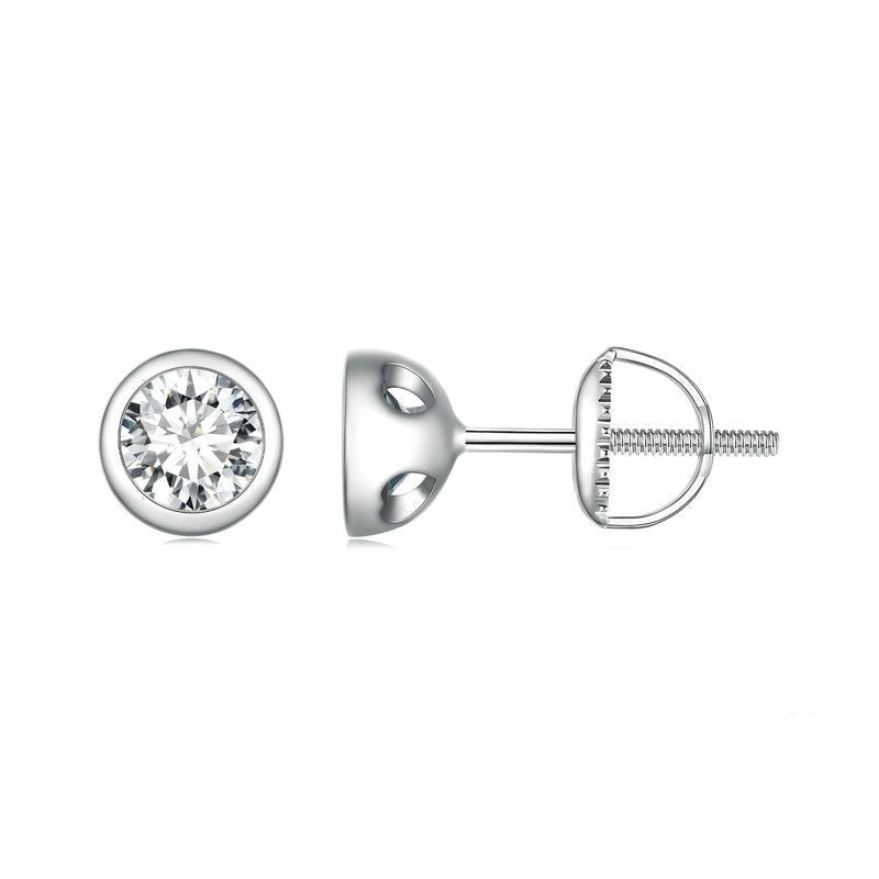 Stud Earrings Round Cut