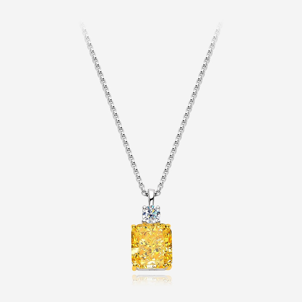 Yellow Ice Cut Necklace