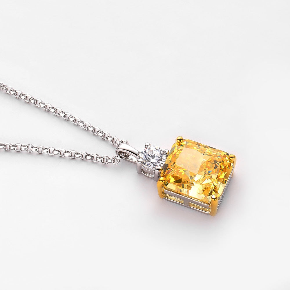 Yellow Ice Cut Necklace